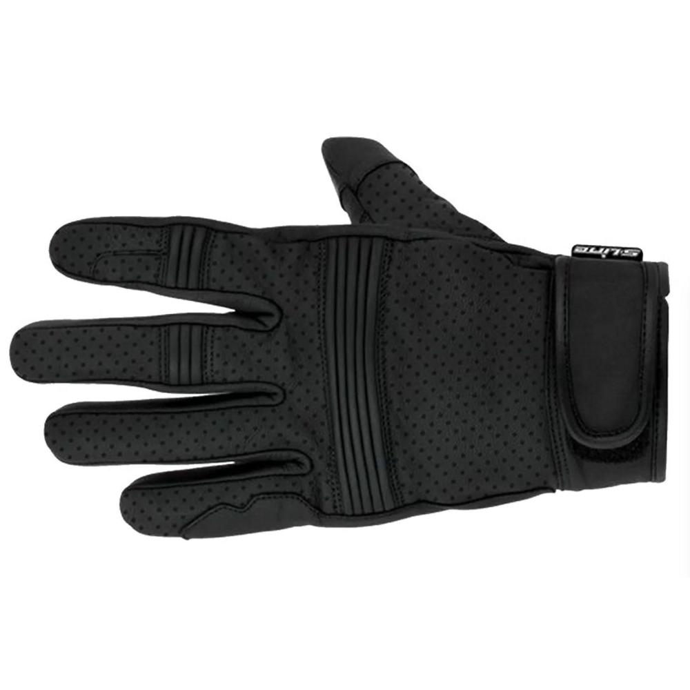 Gants moto été STRADA en cuir perforé noir – Style vintage et homologués CE