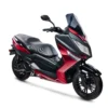 Scooter électrique Pink Mobility Pink Fly Phase 3 rouge – vue trois quarts avant droit.