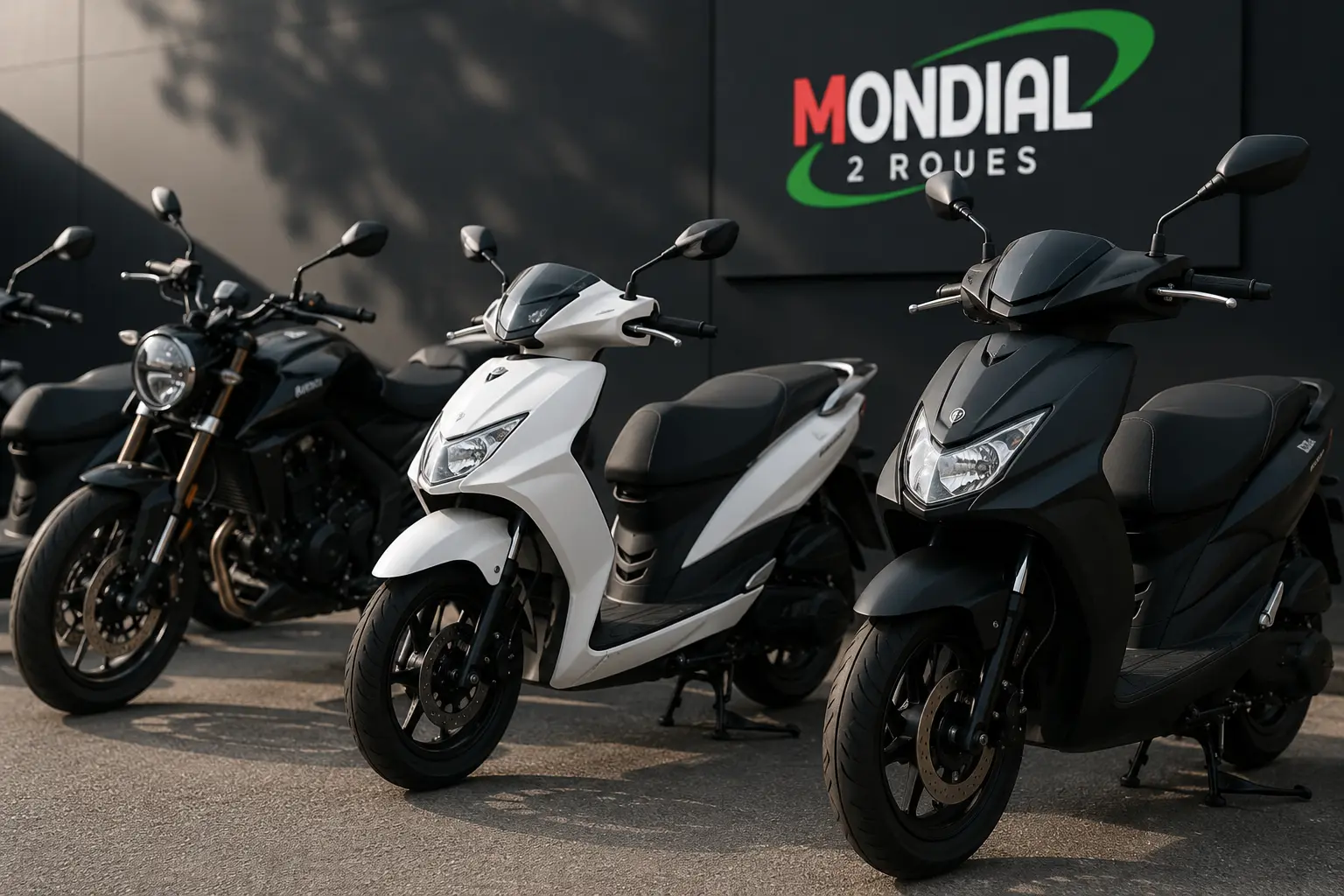 Scooters et motos disponibles chez le concessionnaire Mondial 2 Roues à Paris 13 et Rouen
